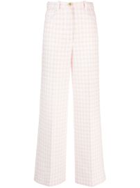 SANDRO Tweed Boucl straight-leg Cotton Trousers - at Farfetch